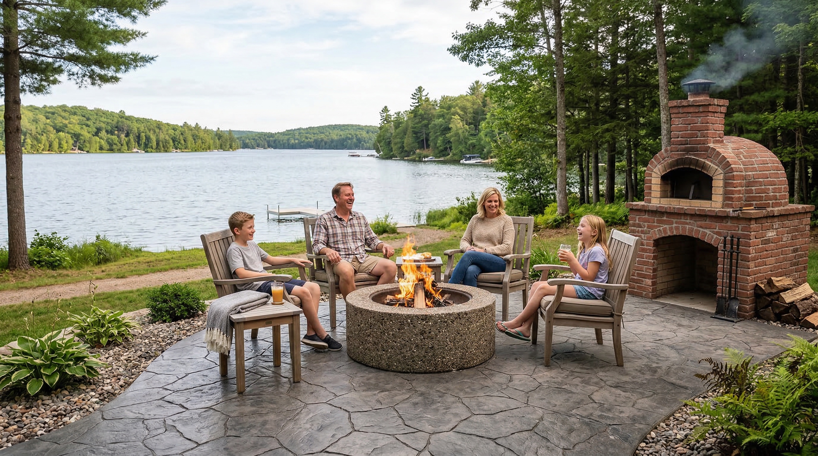 Outdoor fireplace